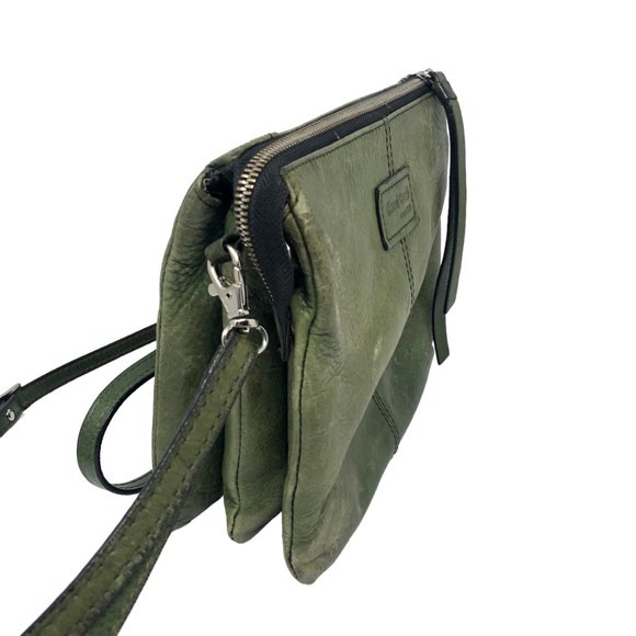 GIANNI CONTI Green Leather Crossbody Handbag - Picture 7 of 13